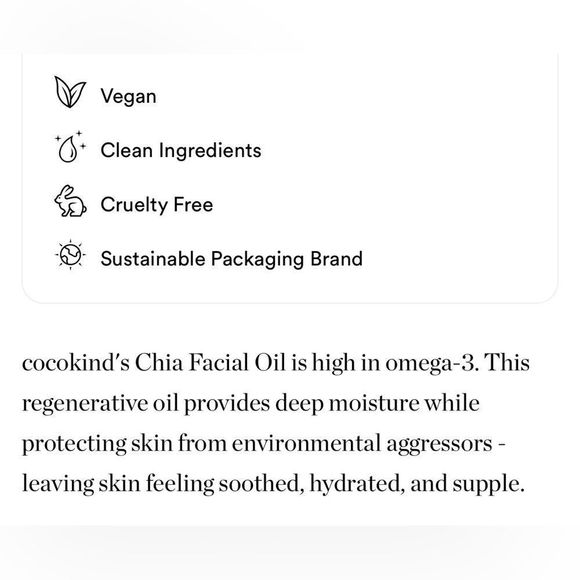 $12โค๏ธโ๐ฅ LAST 1! CocokindโChia Facial Oil ๐ง๐ฑ NEW IN BOX GuaSha Natural - Picture 4 of 5